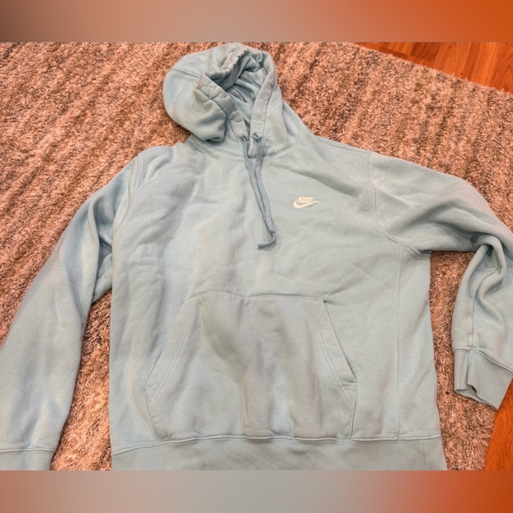 Nike Sky Blue Fleece Hoodie - Picture 1 of 6